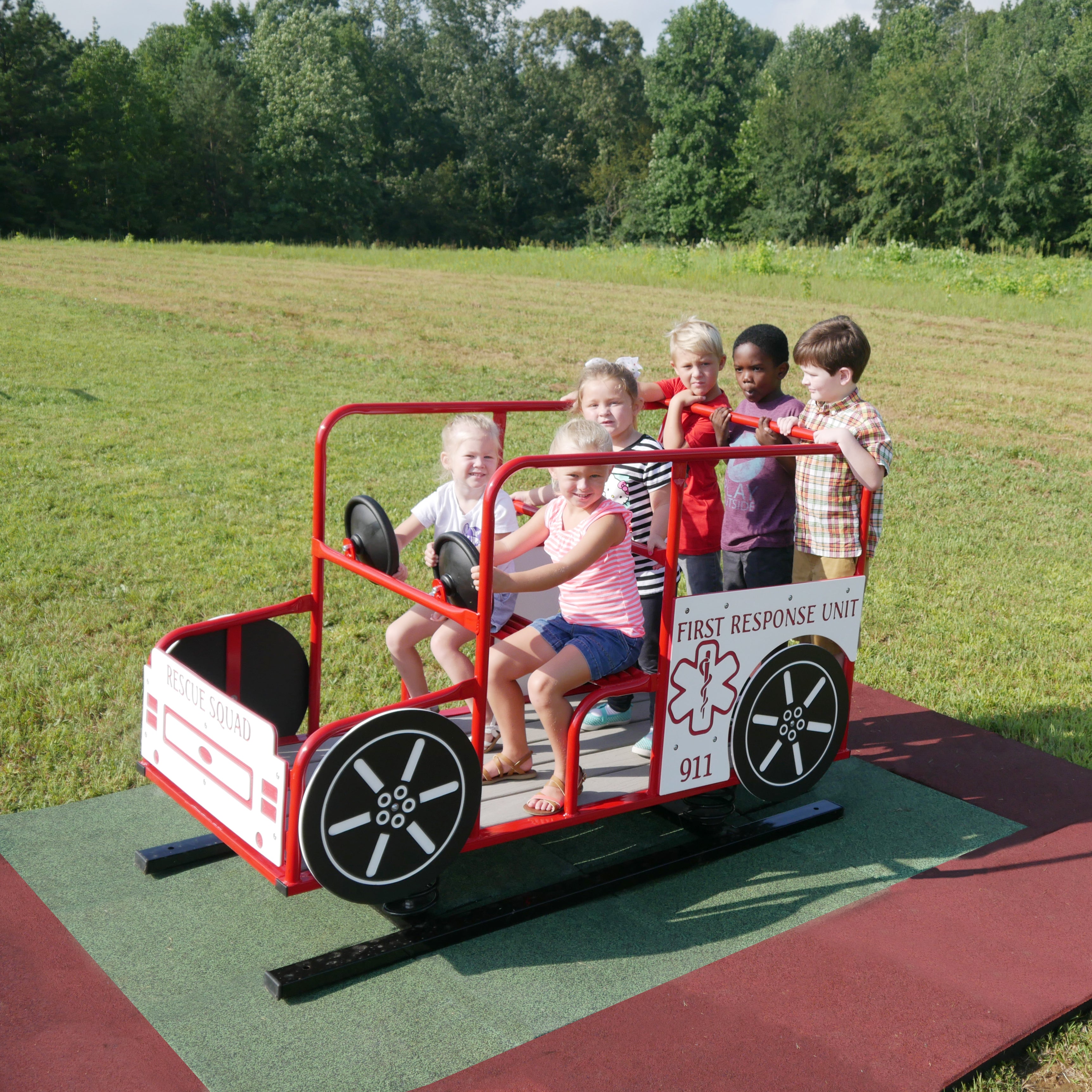 Infinity Playgrounds 911 Rescue Truck w/ Springs SKU IP-7020