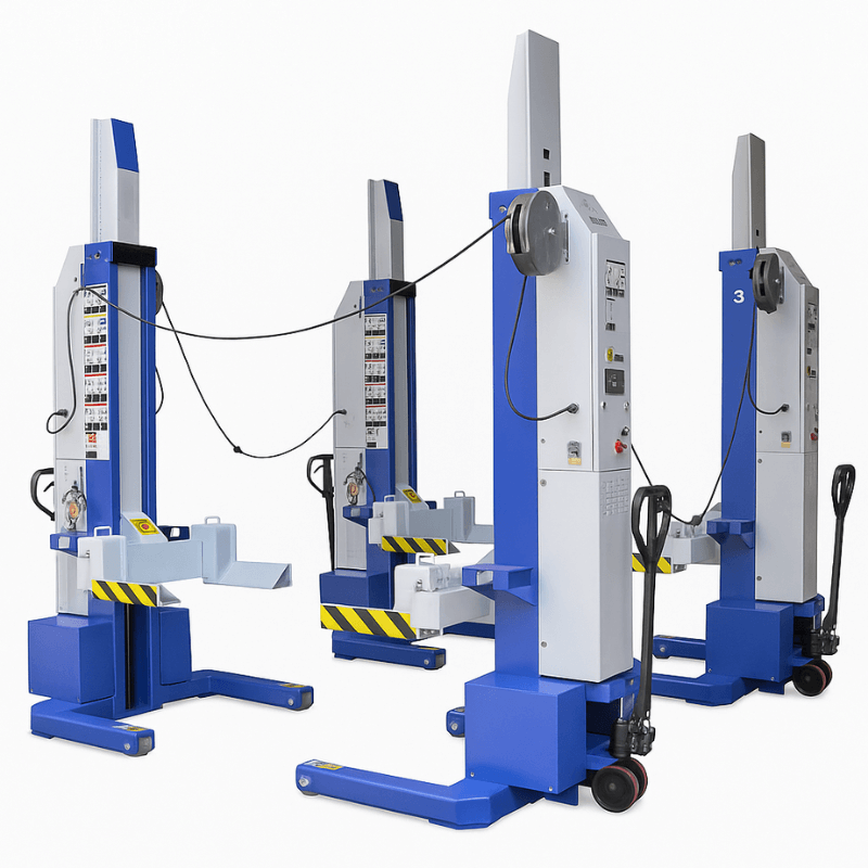 Ideal 13,000lb Mobile Column Lift 4-pack ALI Certified SKU MSC-13K-B-452