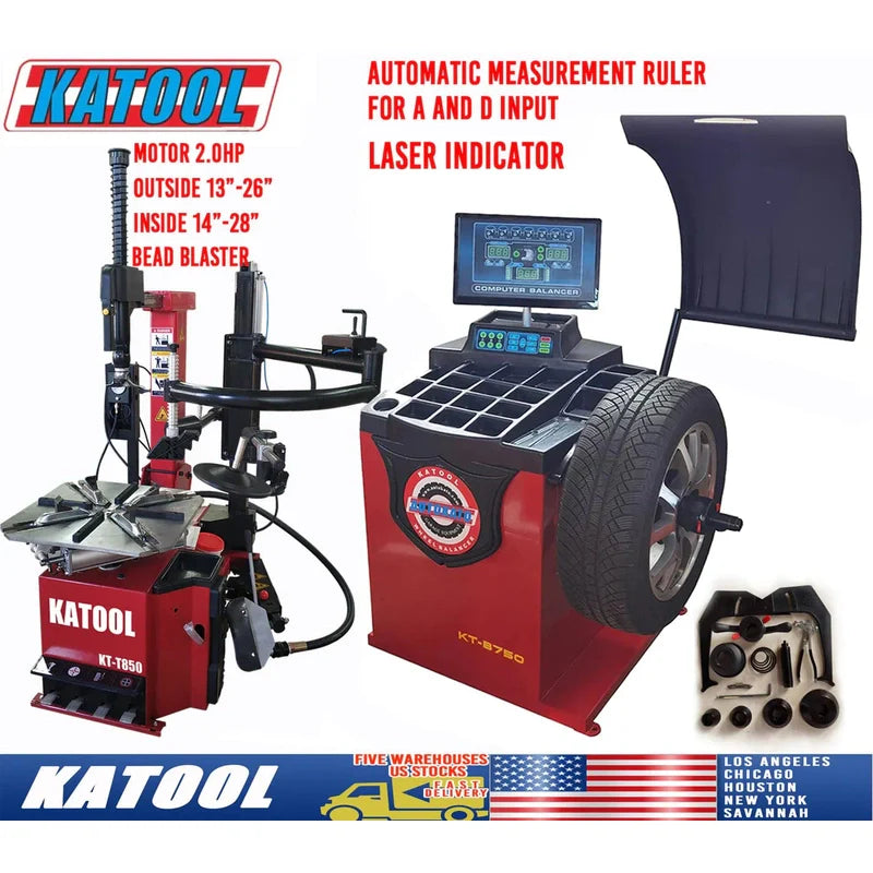 Katool Tire Changer & Wheel Balancer Combo SKU KT-T850+KT-B750