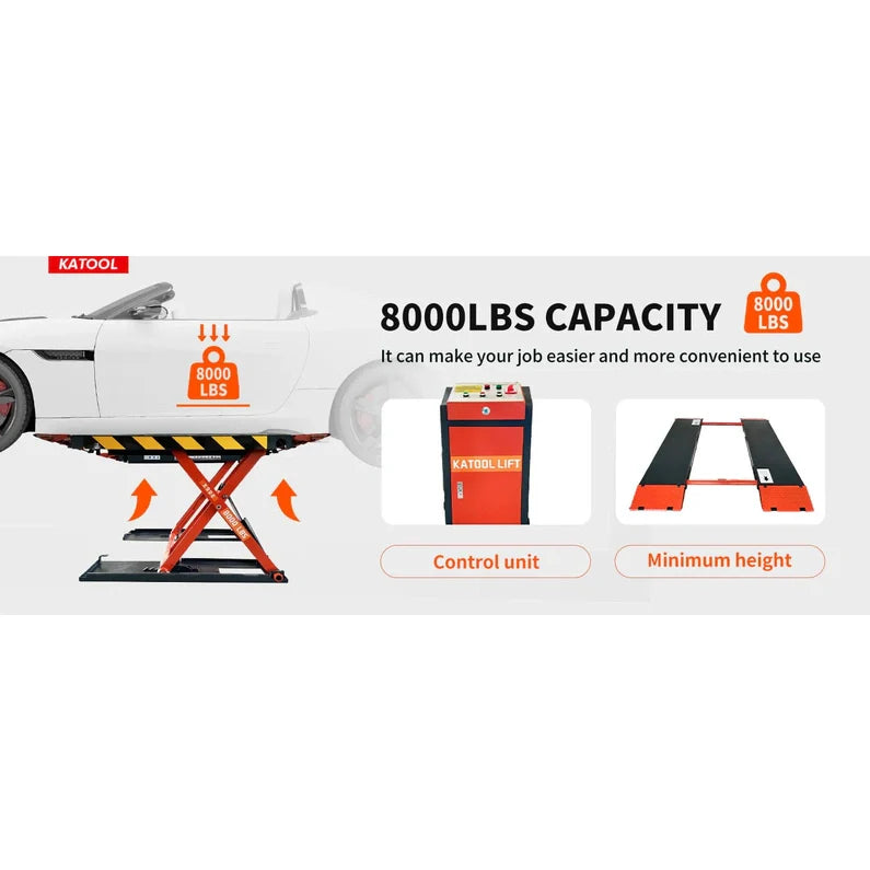 Katool 8,000 lbs Electric Mid Rise Scissor Lift SKU KT-X90E