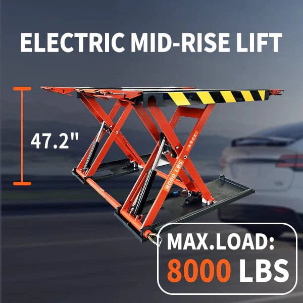Katool 8,000 lbs Electric Mid Rise Scissor Lift SKU KT-X90E