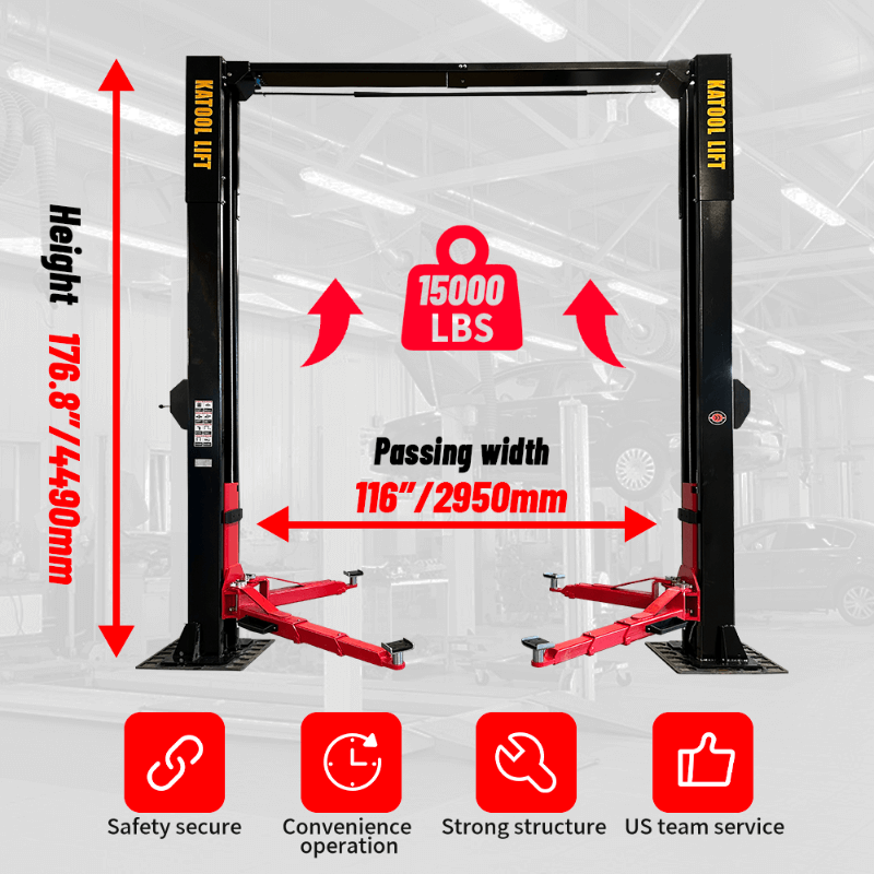 Katool 15,000 lbs 2 Post Lift SKU KT-M150D