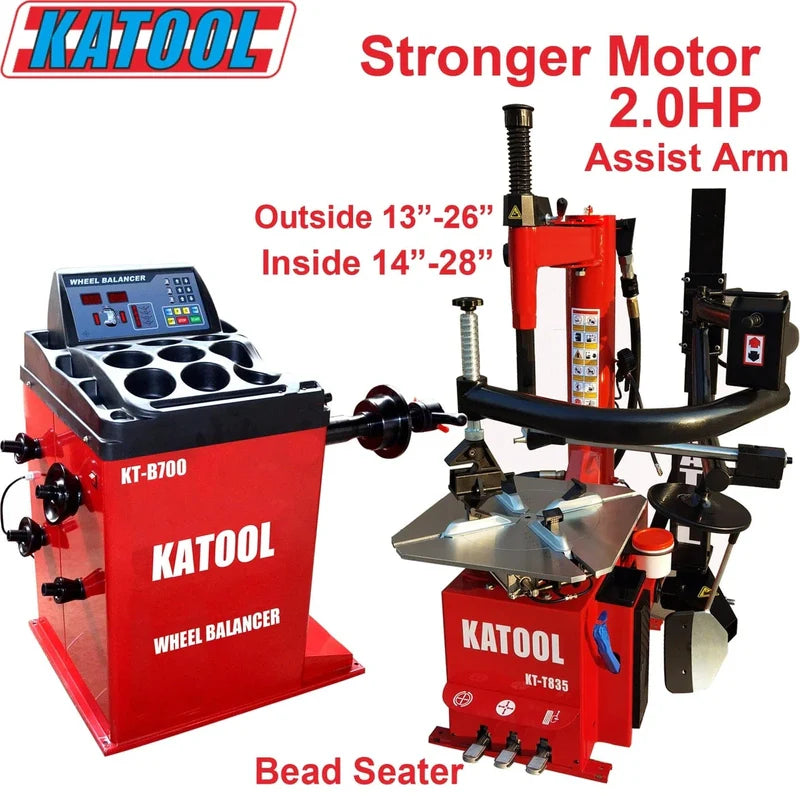 Katool Tire Changer & Wheel Balancer Combo SKU KT-T835+KT-B700