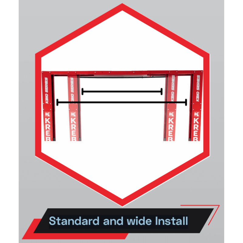 Krebs KB10 2 Post Lift, Adjustable Width, 10,000lb SKU 11800001