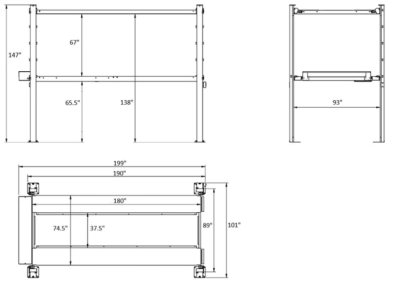 Triumph Double Stacker Four Post Storage Lift SKU NSS-5x2