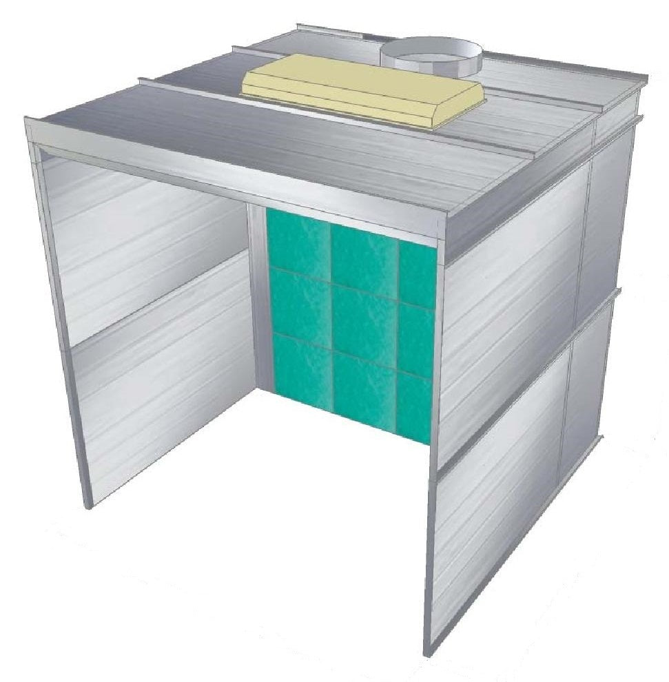 Merchant 1 Manufacturing Open Face Paint Booth SKU PBOF888