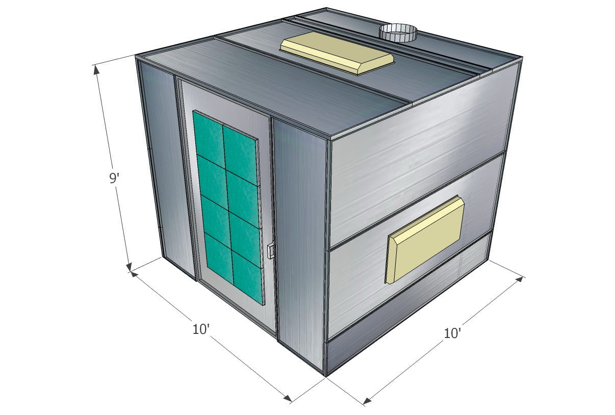 Merchant 1 Manufacturing Finishing Parts Booth SKU PBFB10913