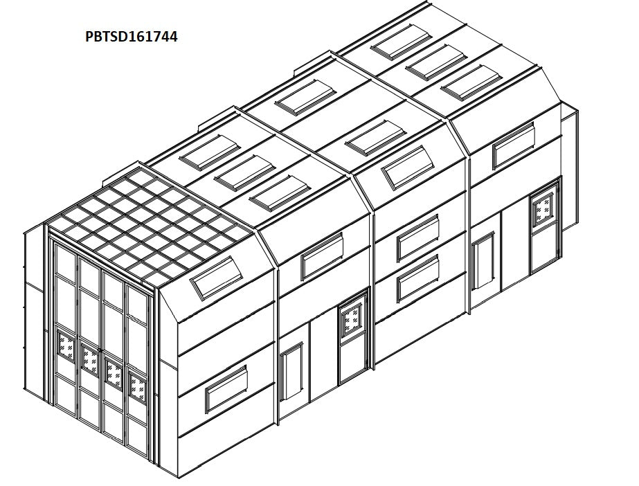 Merchant 1 Manufacturing Truck Semi Down Draft Paint Booth SKU PBTSD161734