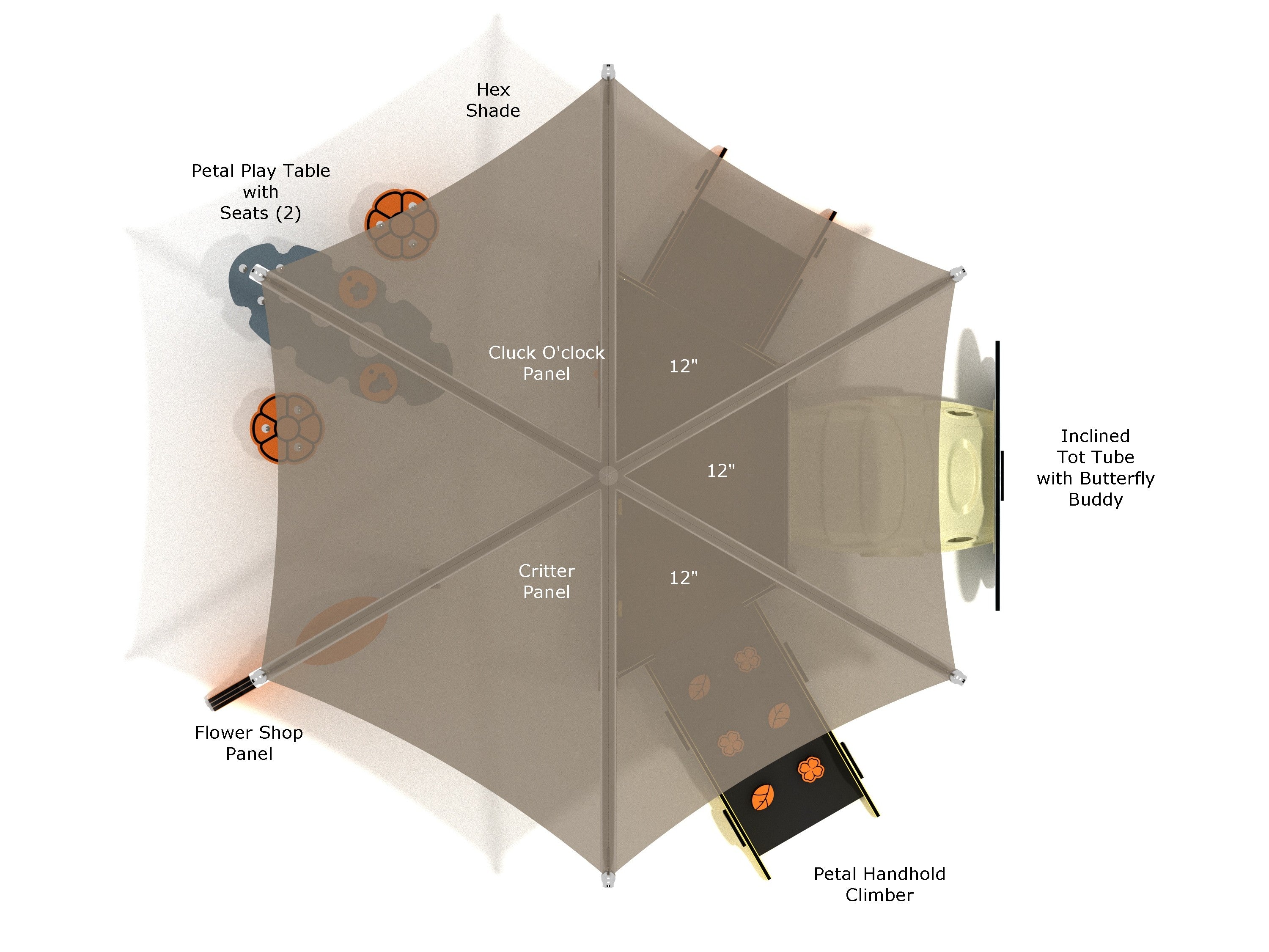 Playground Equipment Lilac Canopy Mini Play Structure SKU PCM001