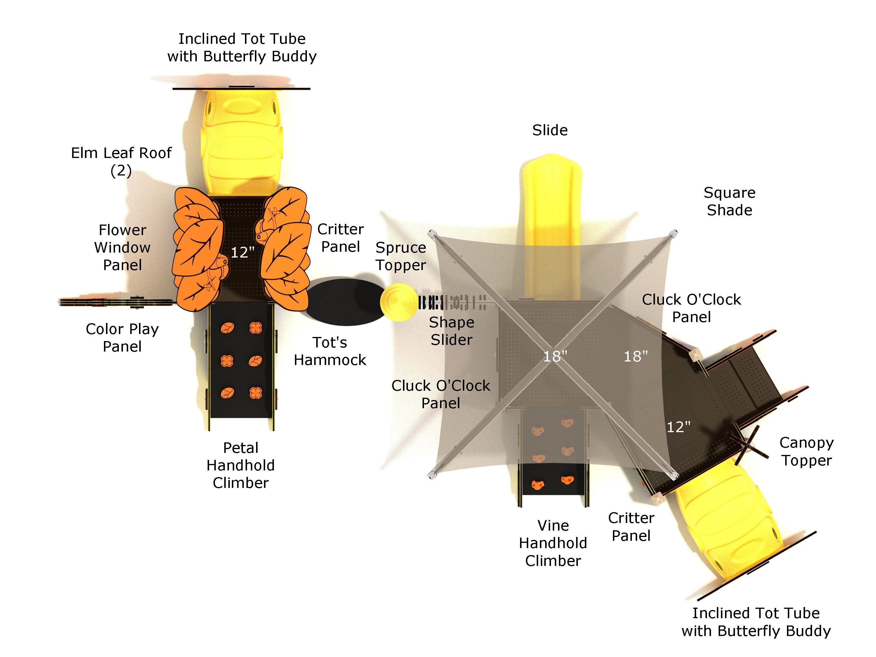 Playground Equipment Crabapple Canopy Mini Playground SKU PCM002