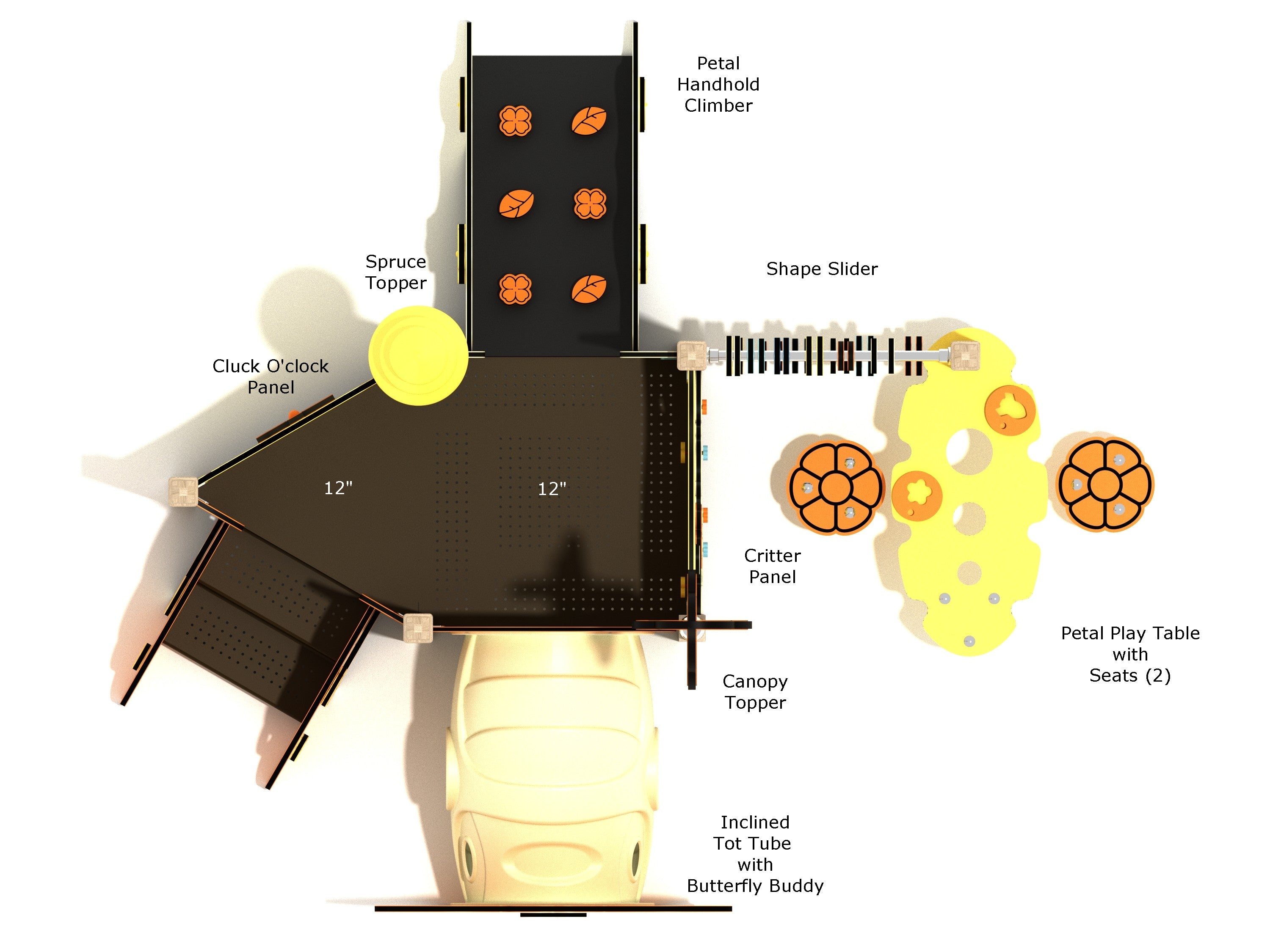 Playground Equipment Crape Myrtle Canopy Mini Playground SKU PCM004