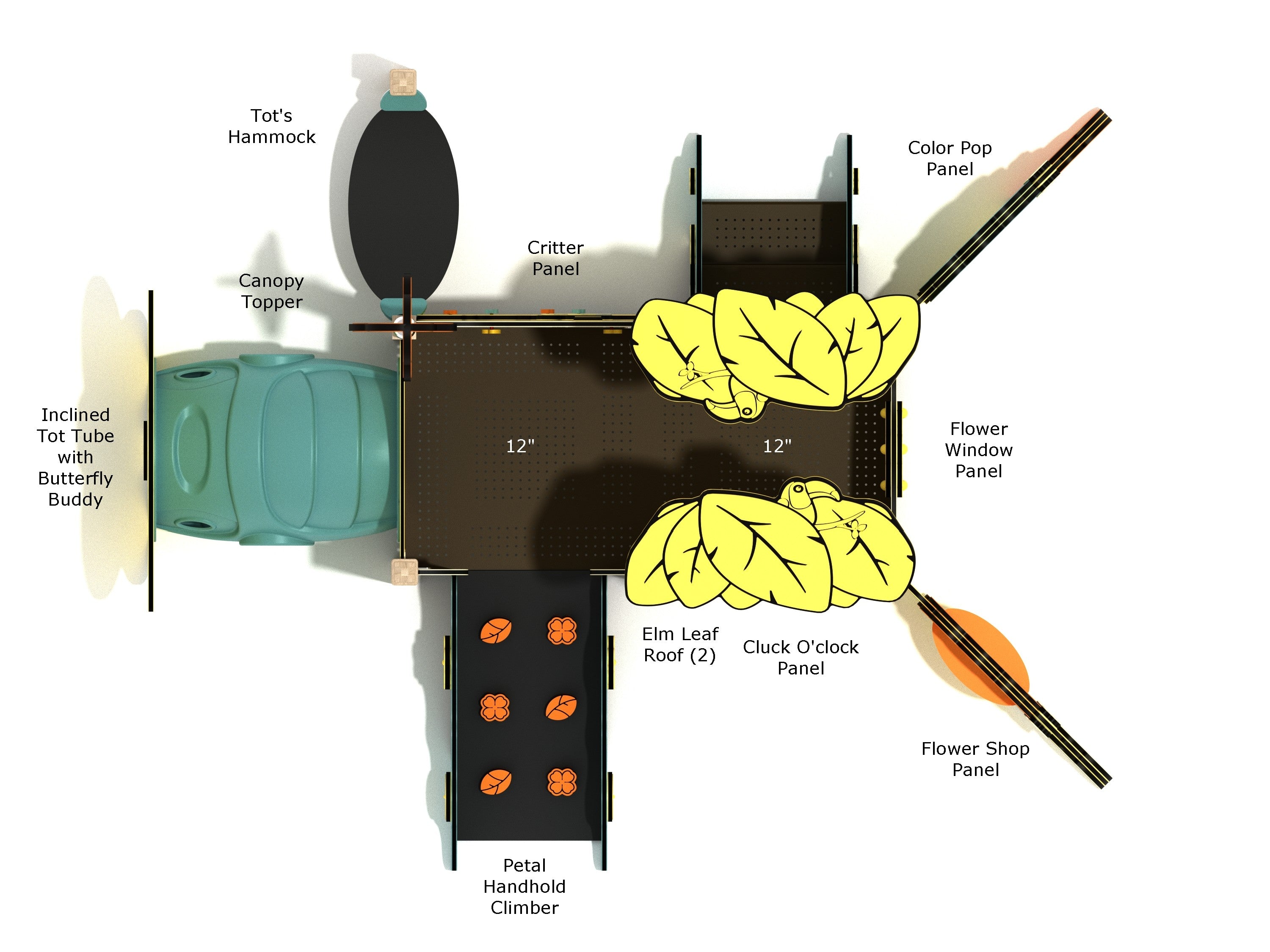 Playground Equipment Carolina Silverbell Canopy Mini Playground SKU PCM007