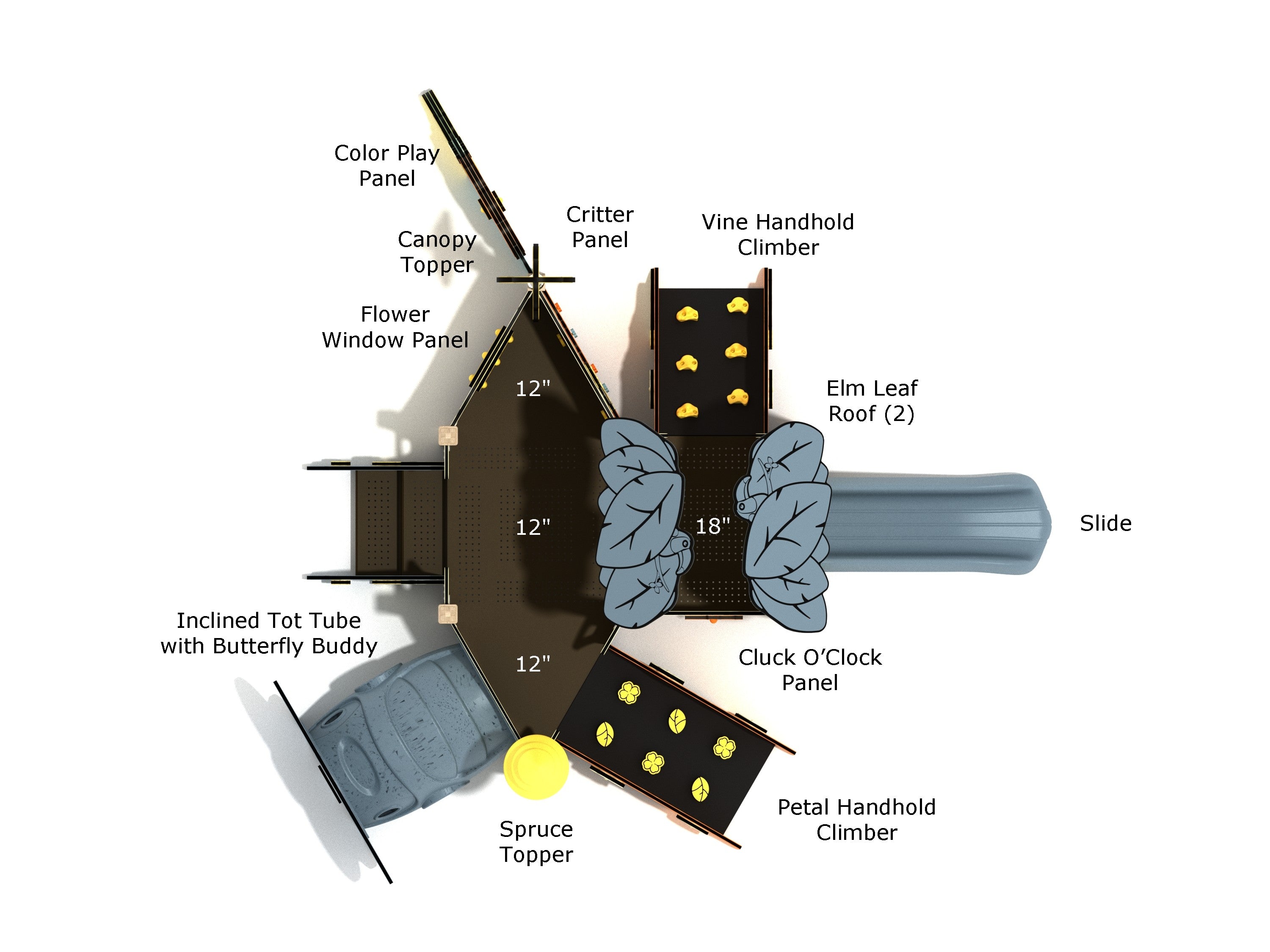 Playground Equipment Japanese Snowbell Canopy Mini Playground SKU PCM009