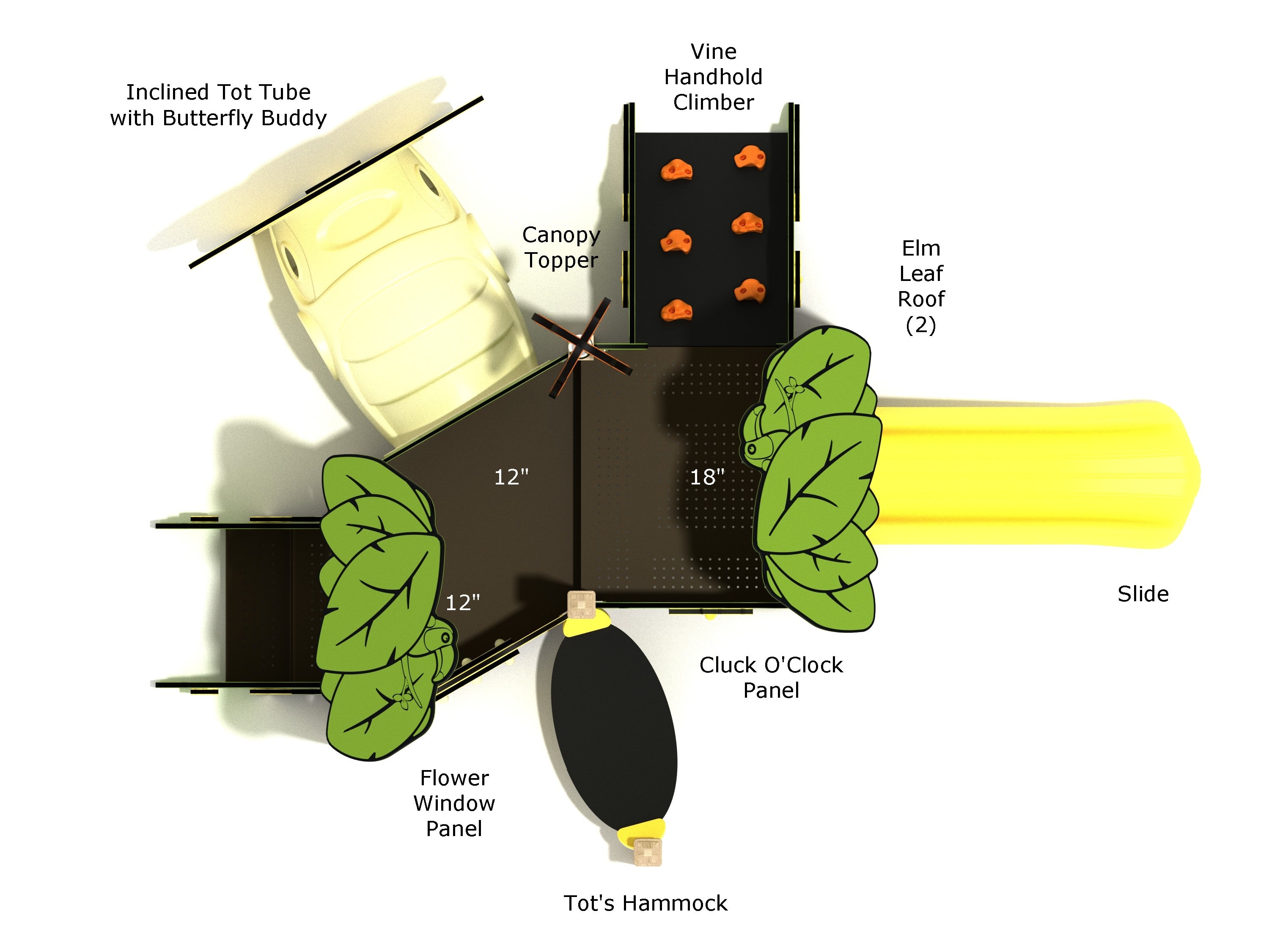 Playground Equipment Crimson Queen Canopy Mini Playground SKU PCM011