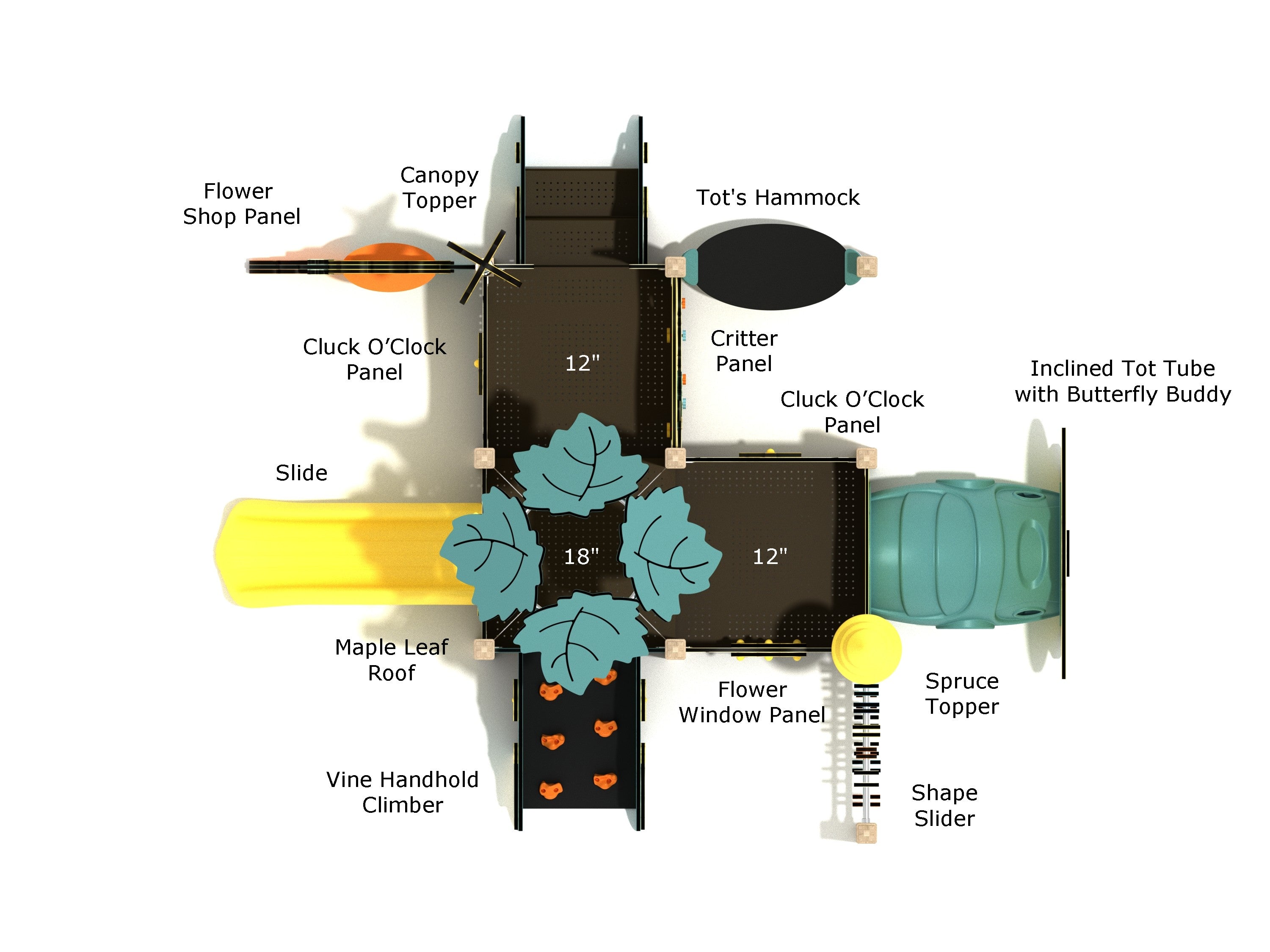 Playground Equipment Yoshino Cherry Canopy Mini Playground SKU PCM012