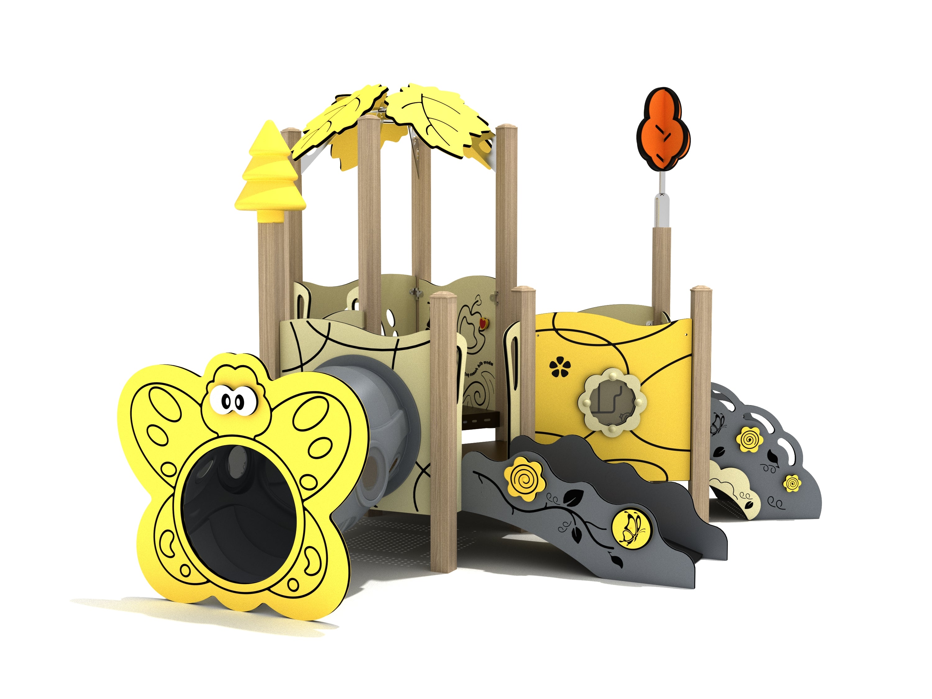 Playground Equipment Huckleberry Canopy Mini Playground SKU PCM014
