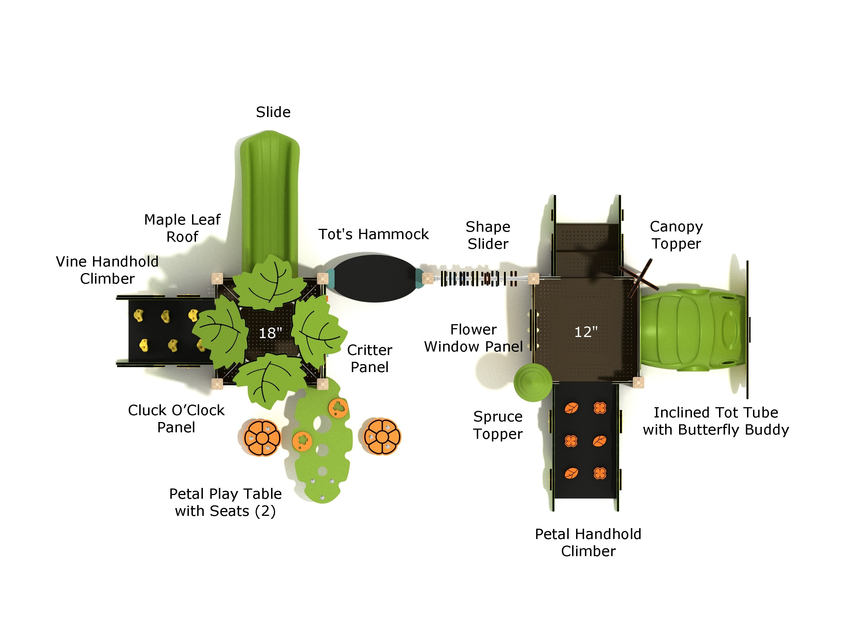 Playground Equipment Rosemary Canopy Mini Playground SKU PCM015