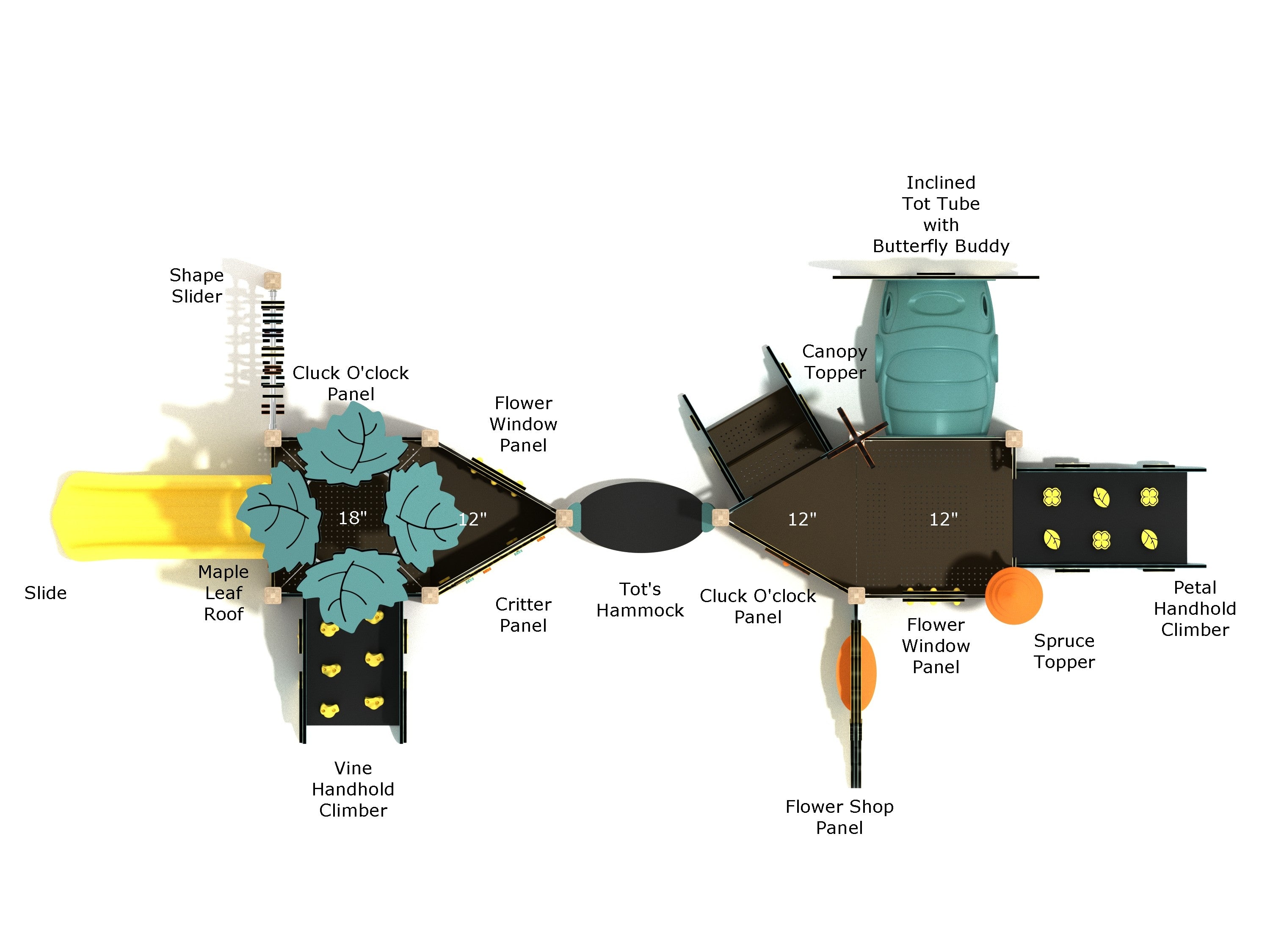 Playground Equipment Star Anise Canopy Mini Playground SKU PCM016