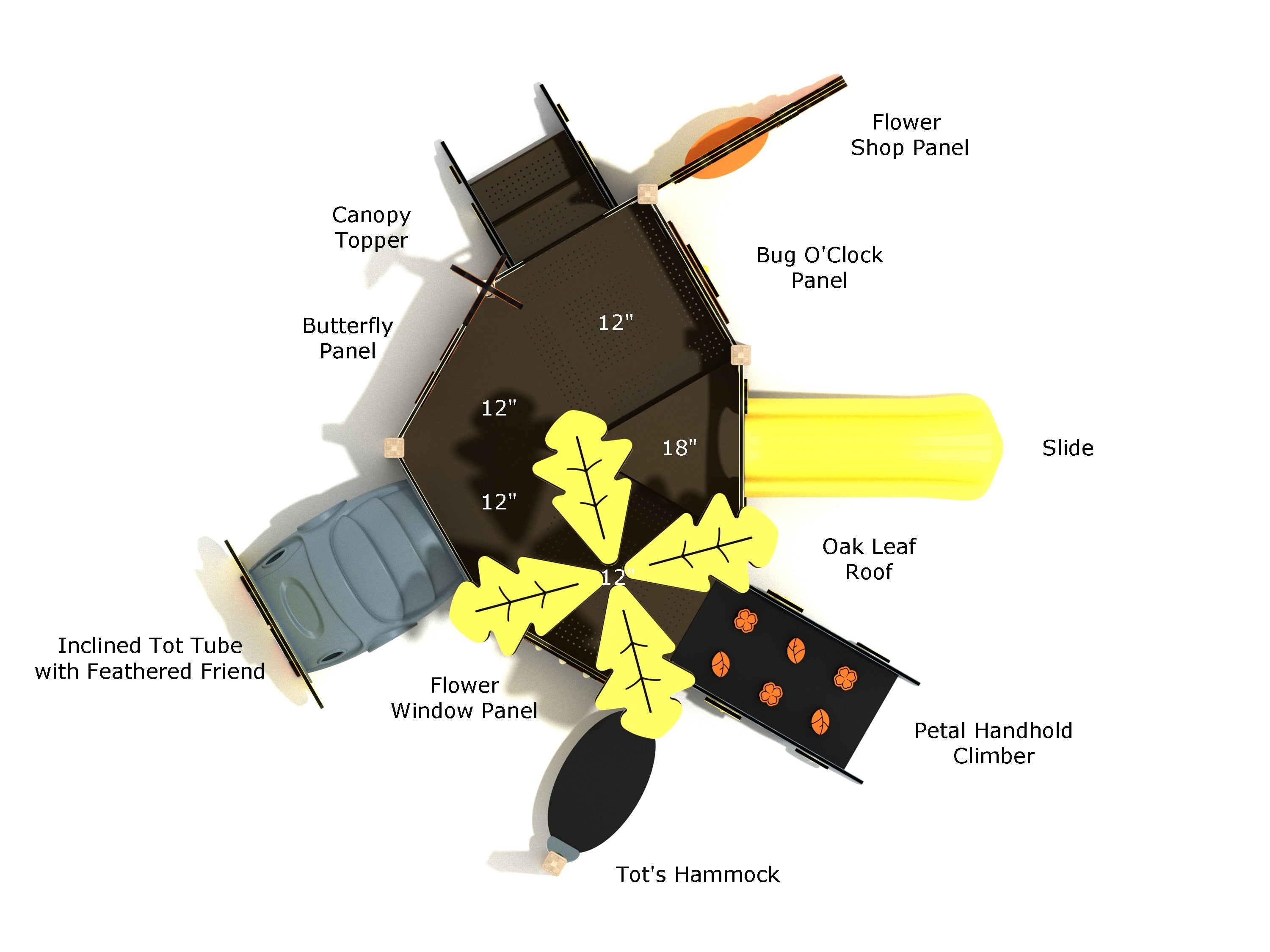Playground Equipment Apache Plume Canopy Mini Playground SKU PCM023