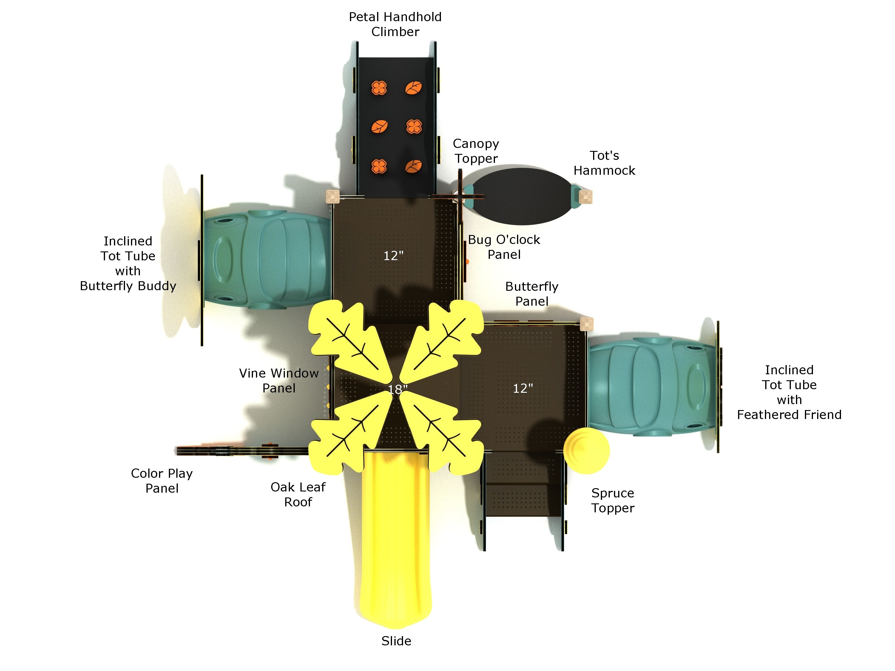 Playground Equipment Sage Canopy Mini Playground SKU PCM025