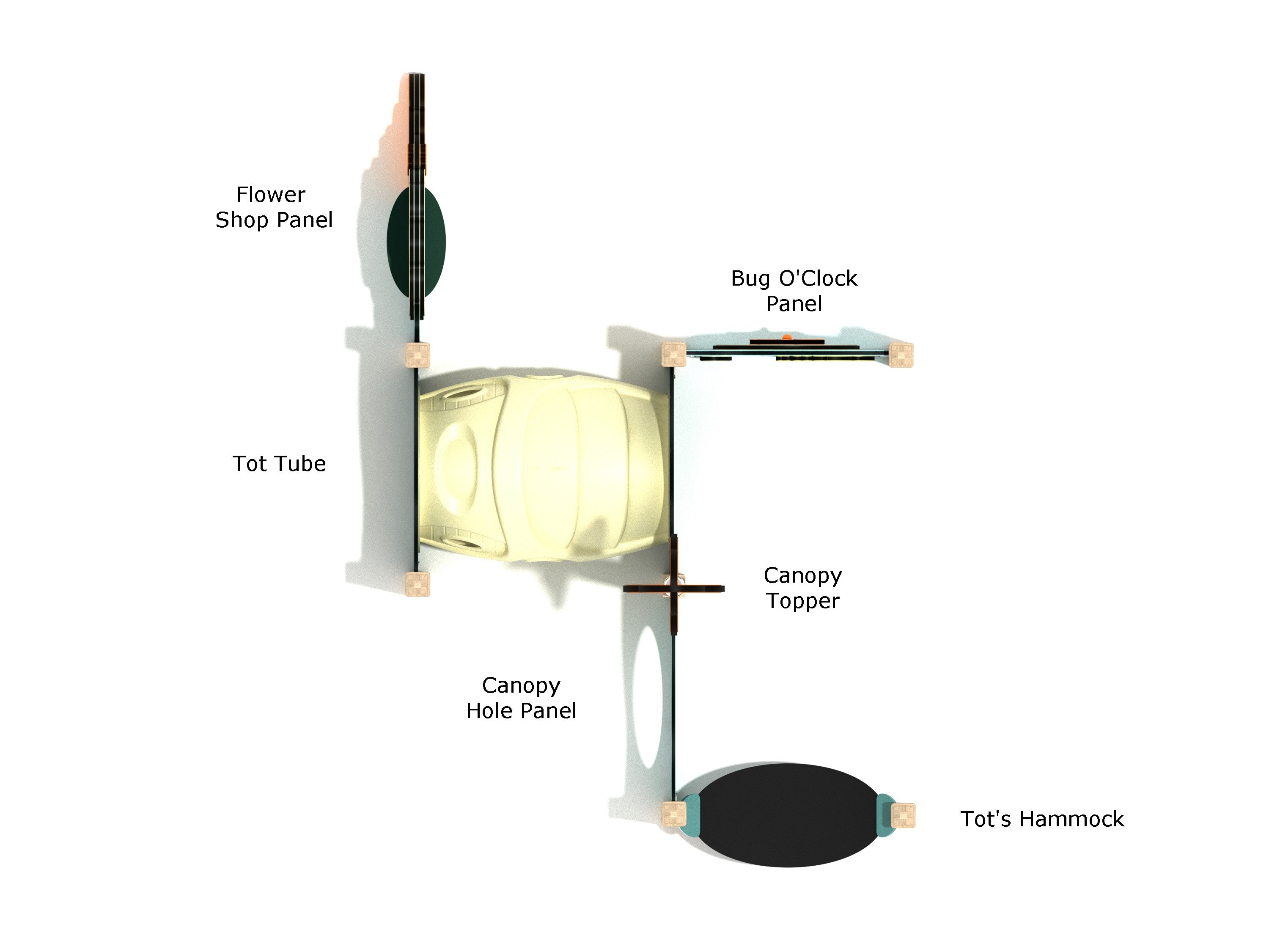 Playground Equipment Juniper Canopy Mini Playground SKU PCM029