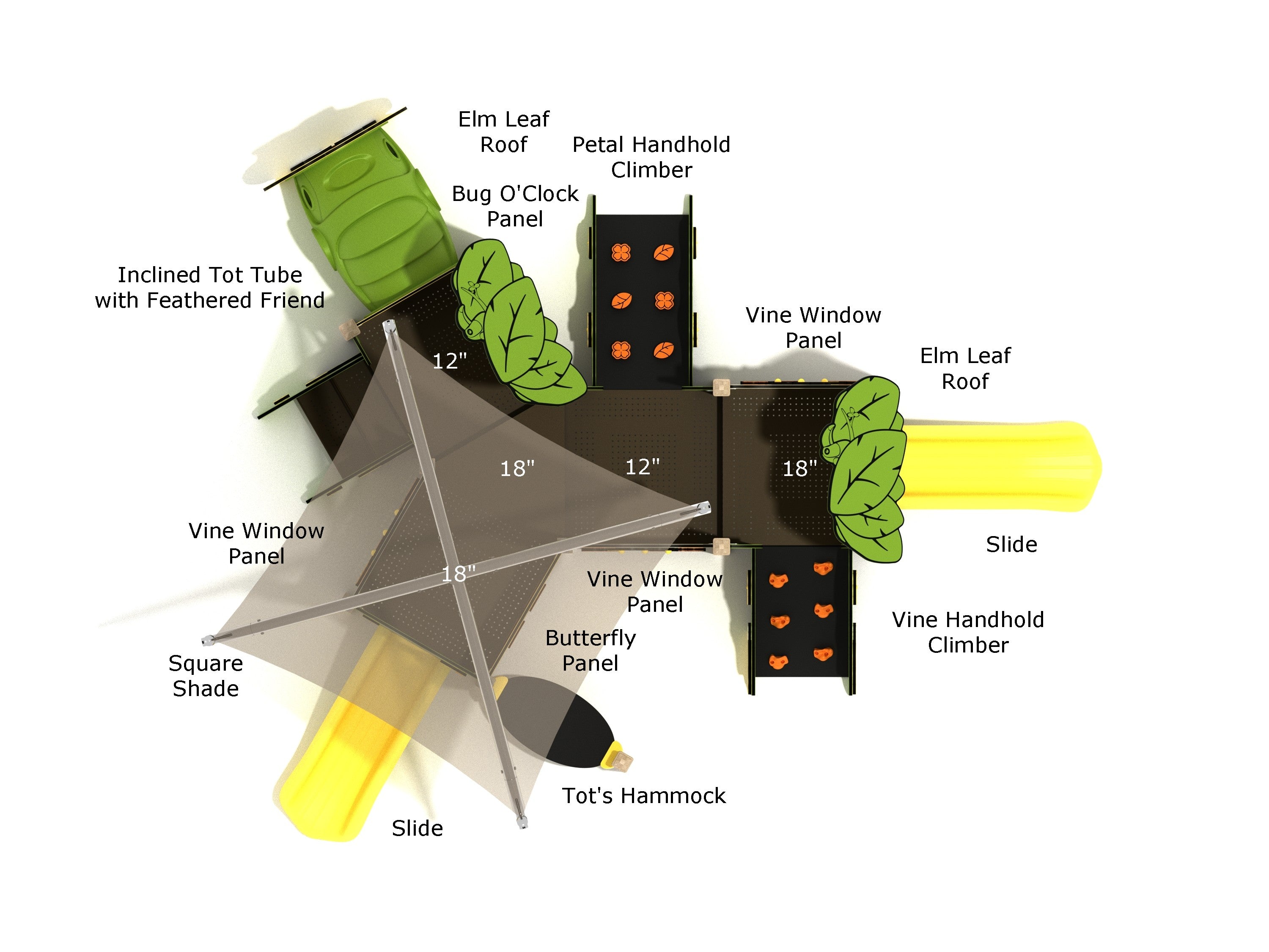 Playground Equipment Holly Canopy Mini Playground SKU PCM030