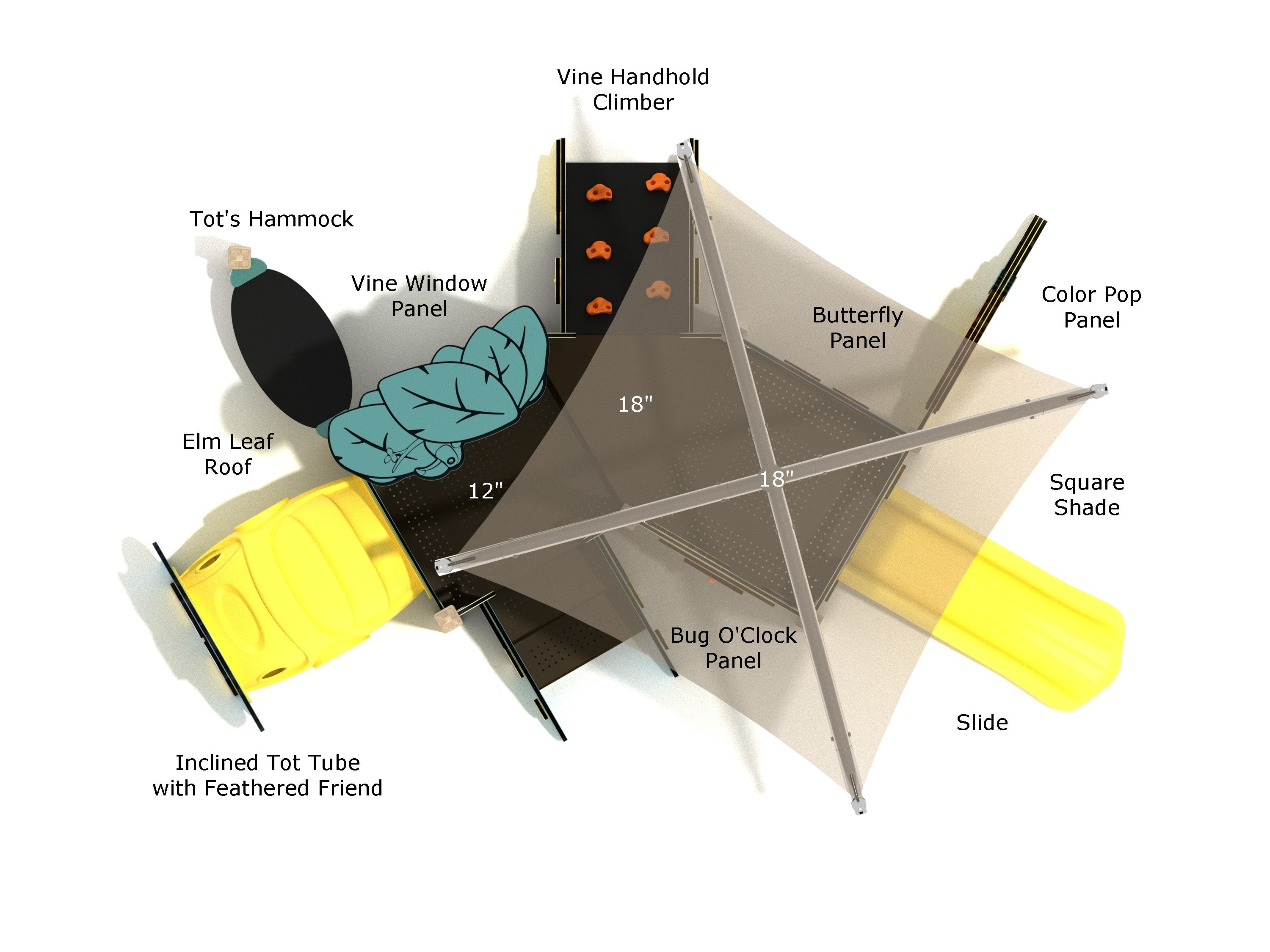 Playground Equipment Oleander Canopy Mini Playground SKU PCM033
