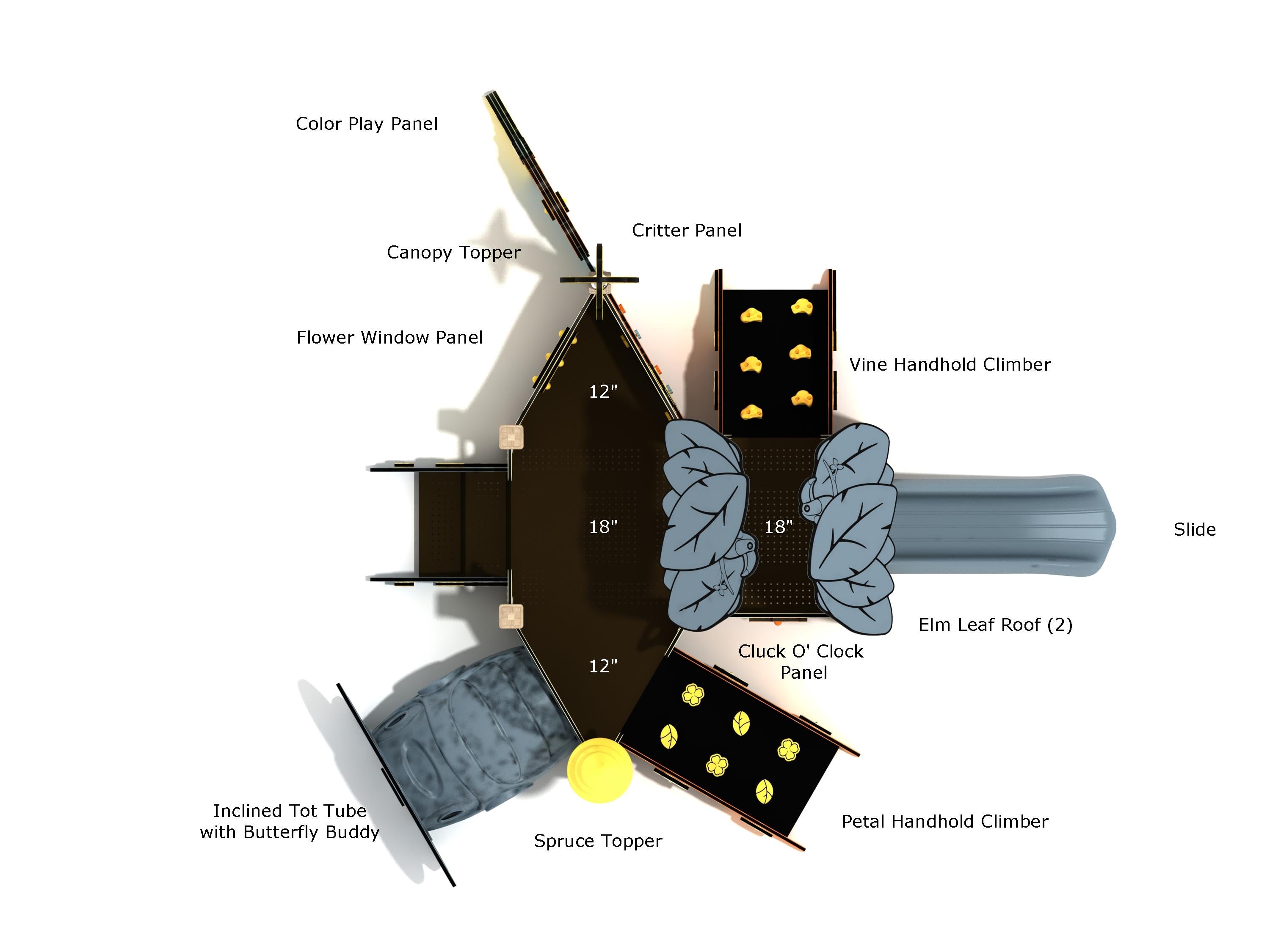 Playground Equipment Gardenia Canopy Mini Playground SKU PCM034