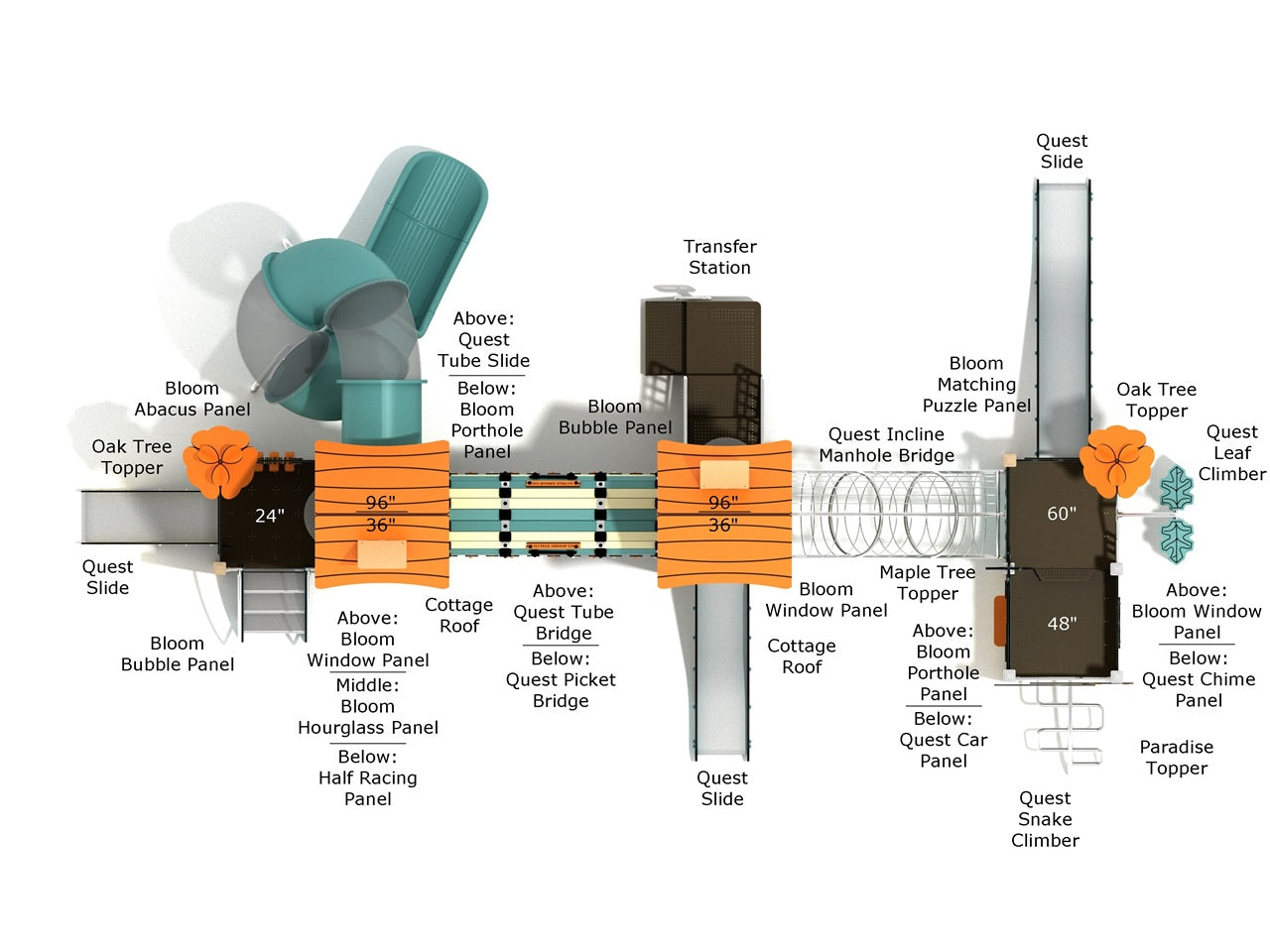 Playground Equipment Sugarberry Playground SKU PCQ002