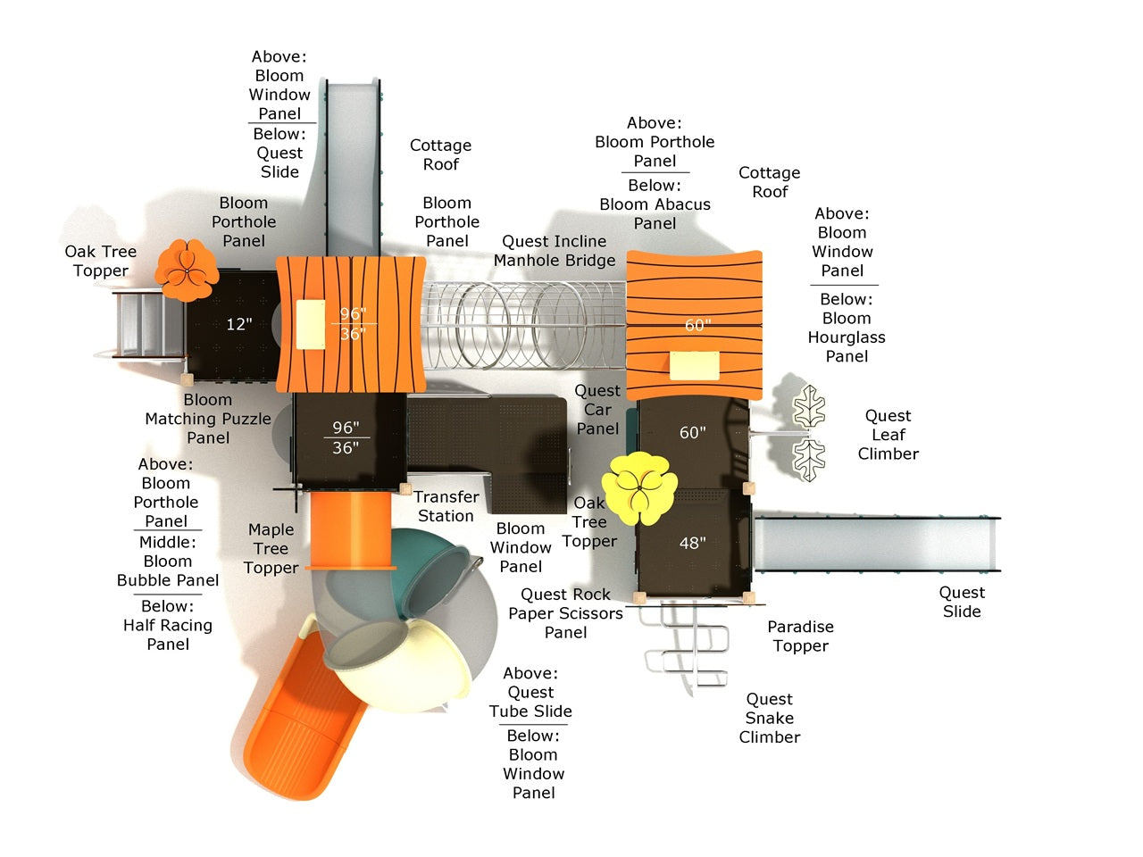 Playground Equipment Red Mulberry Playground SKU PCQ003