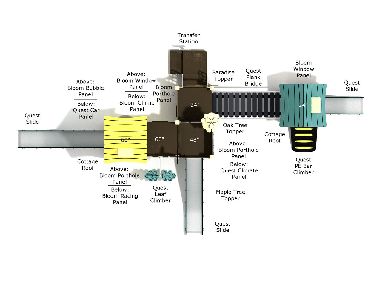 Playground Equipment Manzanita Playground SKU PCQ005
