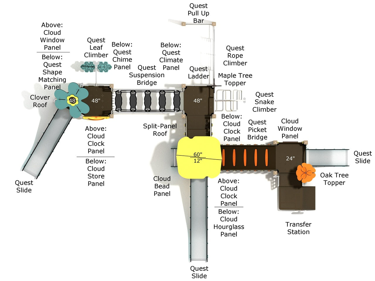 Playground Equipment Pecan Hickory Playground SKU PCQ010