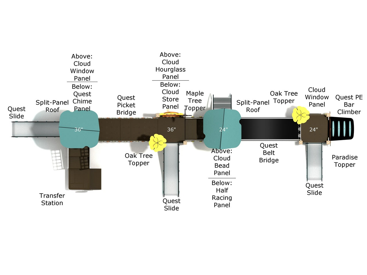 Playground Equipment Oregon Cedar Playground SKU PCQ011