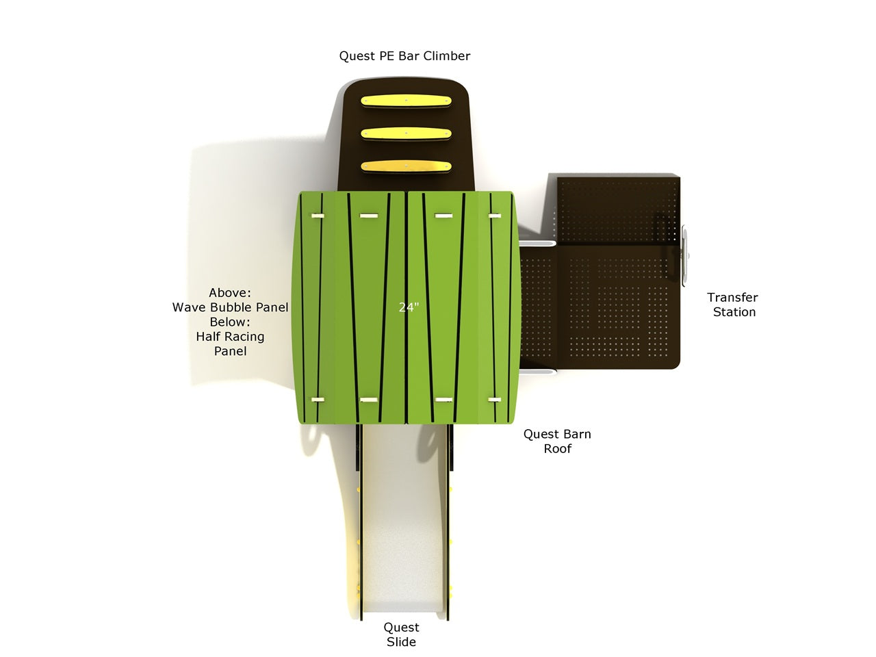 Playground Equipment Peach Oak Playground SKU PCQ016