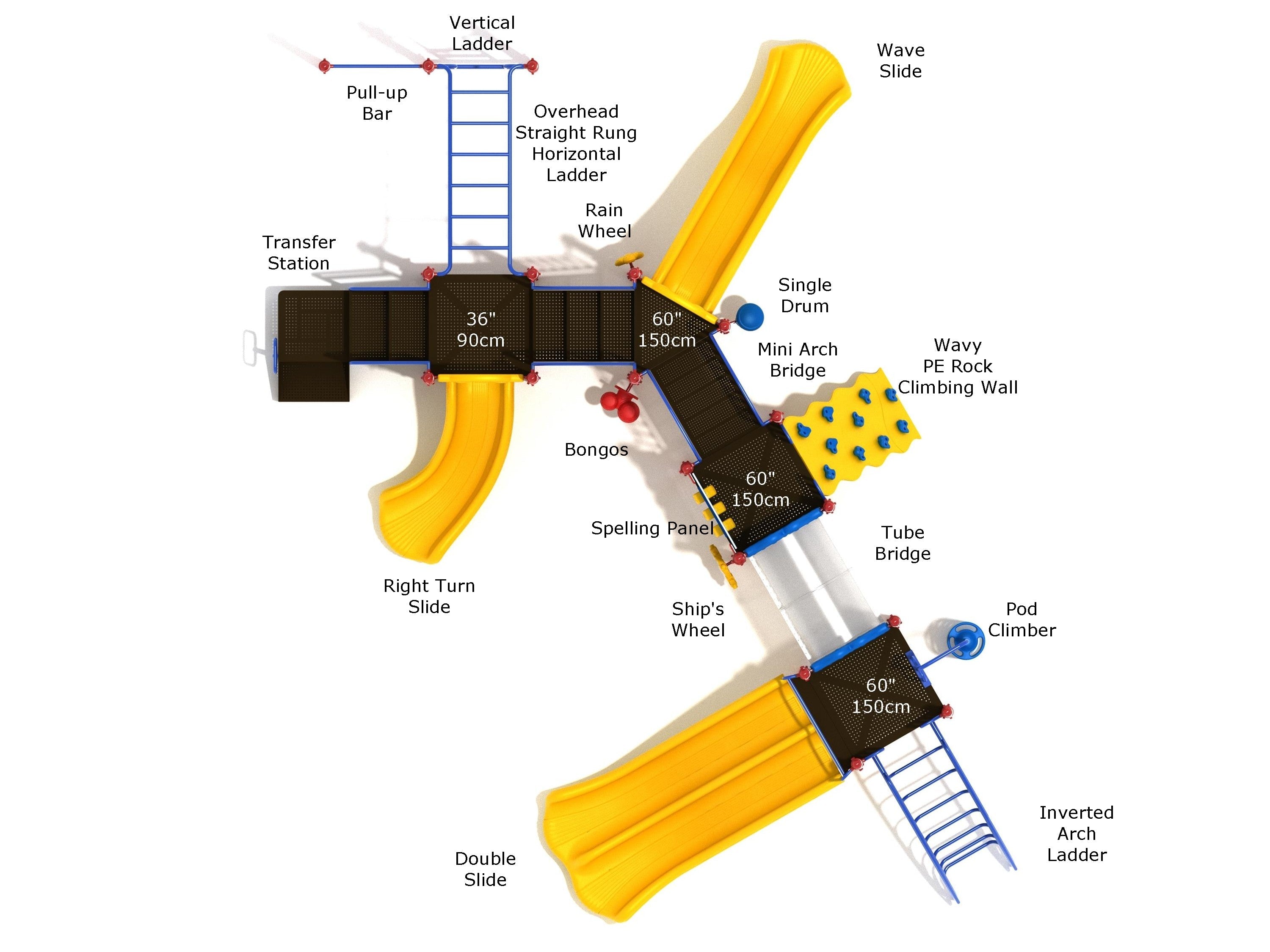 Playground Equipment Cascade Climb SKU PKP308