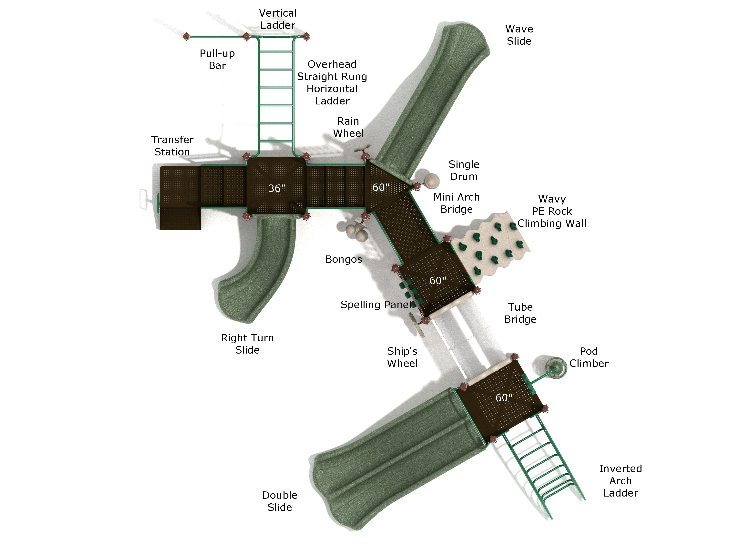 Playground Equipment Cascade Climb SKU PKP308