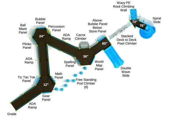 Playground Equipment Caprock Canyons Playground SKU PFA006