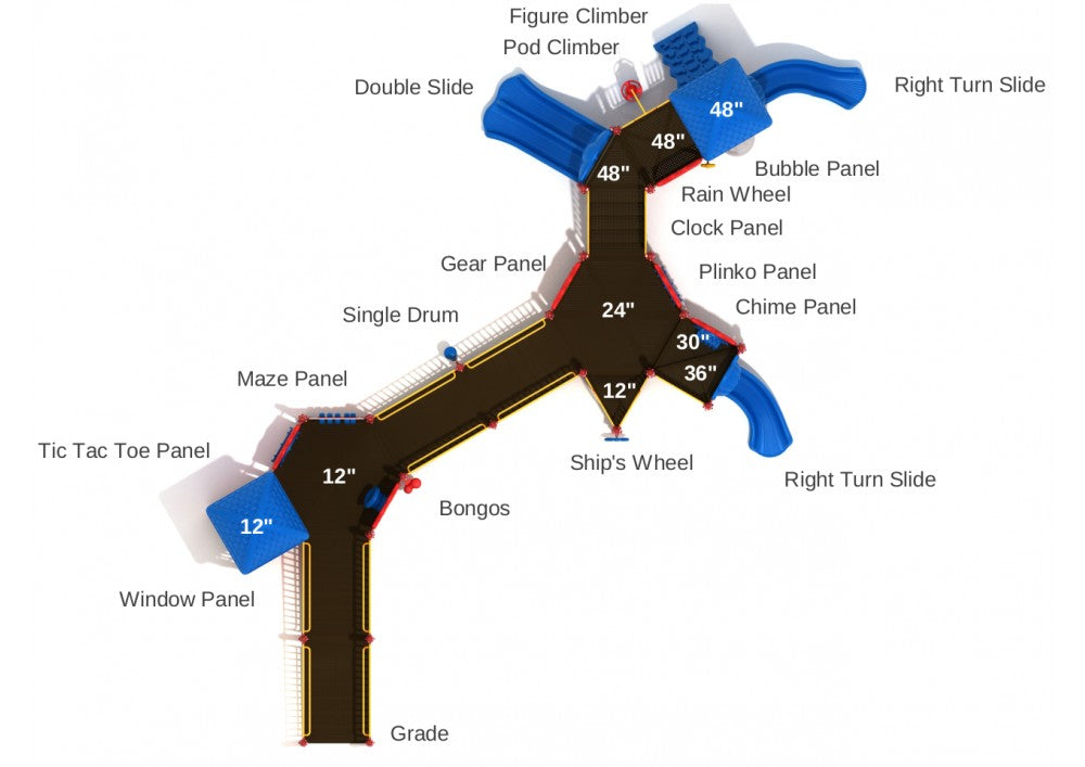 Playground Equipment Cherry Valley Playground SKU PFA011