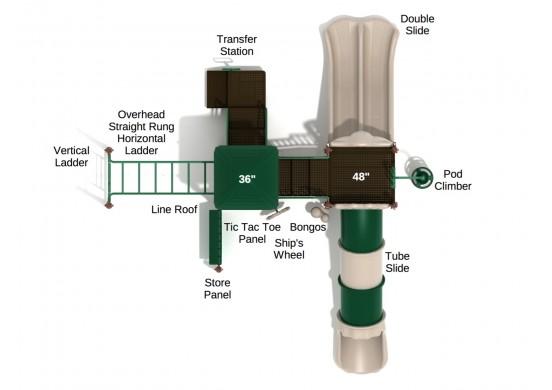 Playground Equipment Tidewater Club Play System SKU PKP007