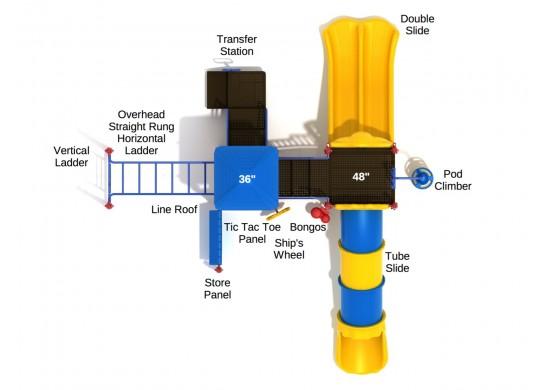 Playground Equipment Tidewater Club Play System SKU PKP007