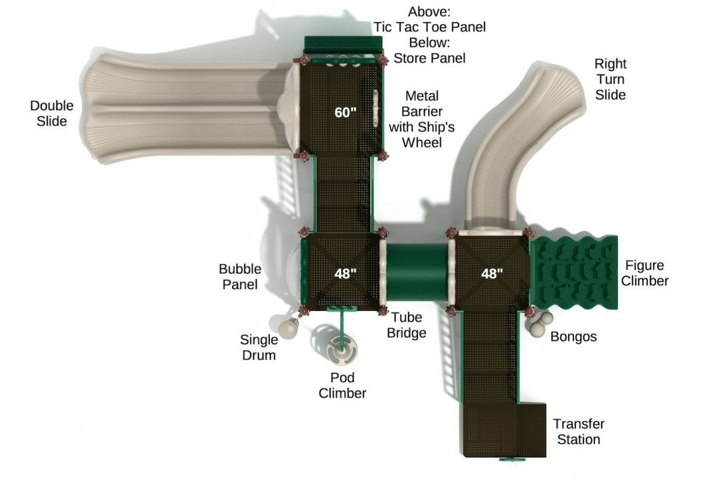 Playground Equipment Rose Creek Playground SKU PKP018