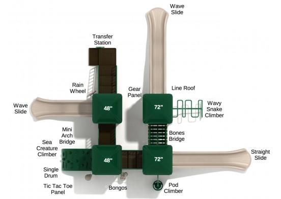 Playground Equipment Brook's Towers Playground SKU PKP019