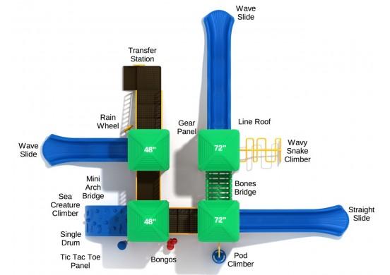 Playground Equipment Brook's Towers Playground SKU PKP019