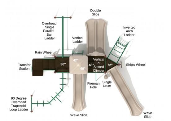 Playground Equipment Imperial Springs Play System SKU PKP024