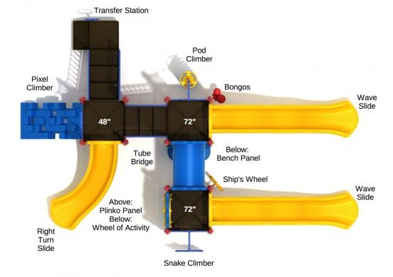 Playground Equipment Keystone Crossing Play System SKU PKP027