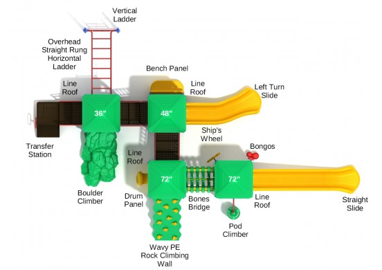 Playground Equipment Greenville Playground SKU PKP130