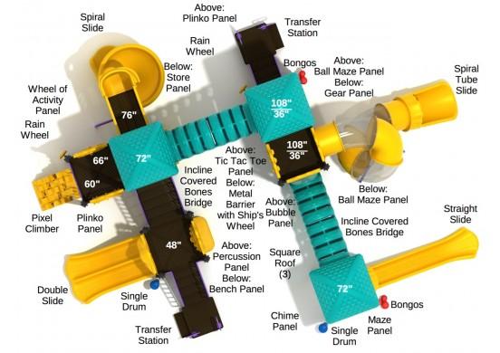 Playground Equipment Harrison Square Playground SKU PMF036