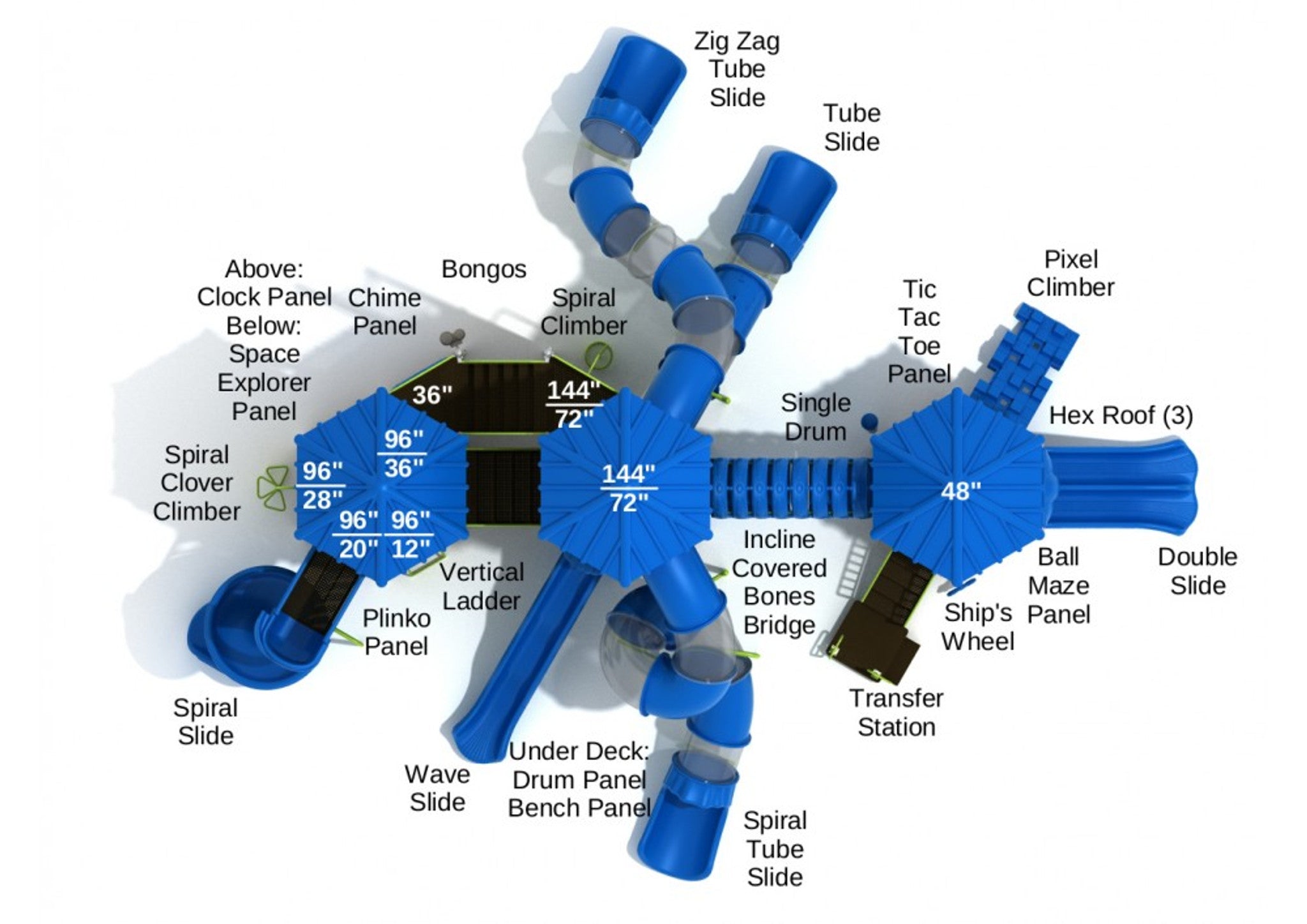 Playground Equipment King's Gate Playground SKU PMF055