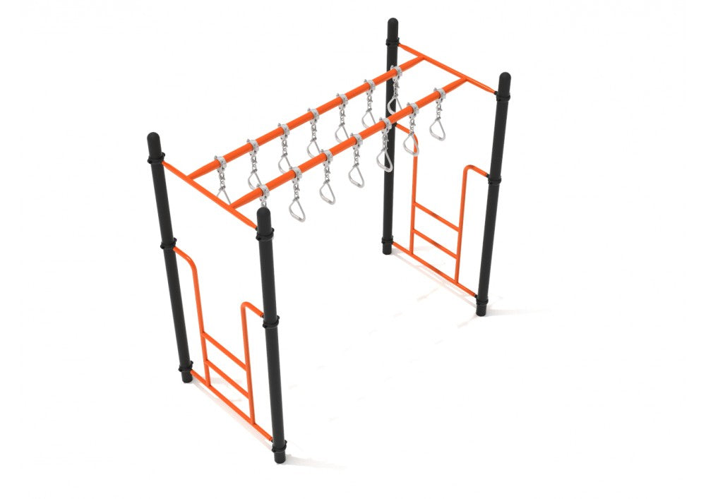 Playground Equipment Double Straight Swinging Ring Ladder SKU PTC010