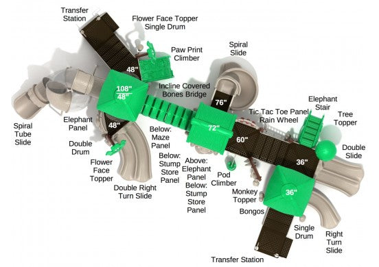 Playground Equipment Wicked Wombats Playground SKU PTH012
